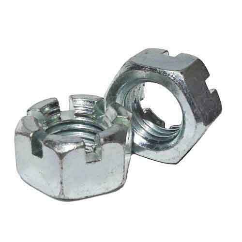 SHNF78 7/8"-14 Slotted Finished Hex Nut, Fine, Zinc